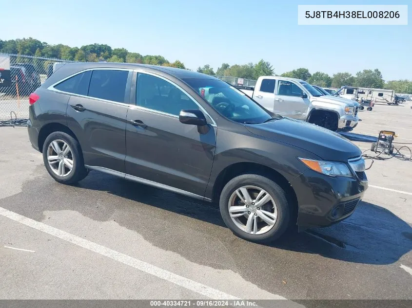 2014 Acura Rdx VIN: 5J8TB4H38EL008206 Lot: 40334721