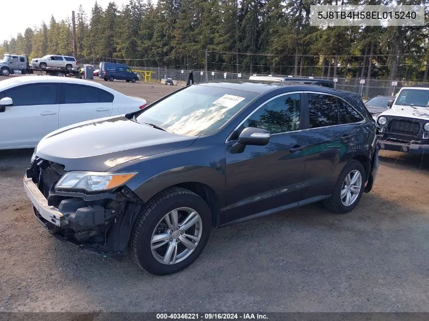 5J8TB4H58EL015240 2014 Acura Rdx