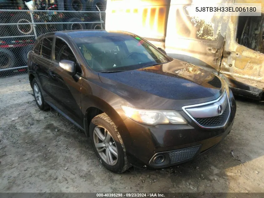 2014 Acura Rdx VIN: 5J8TB3H33EL006180 Lot: 40395298