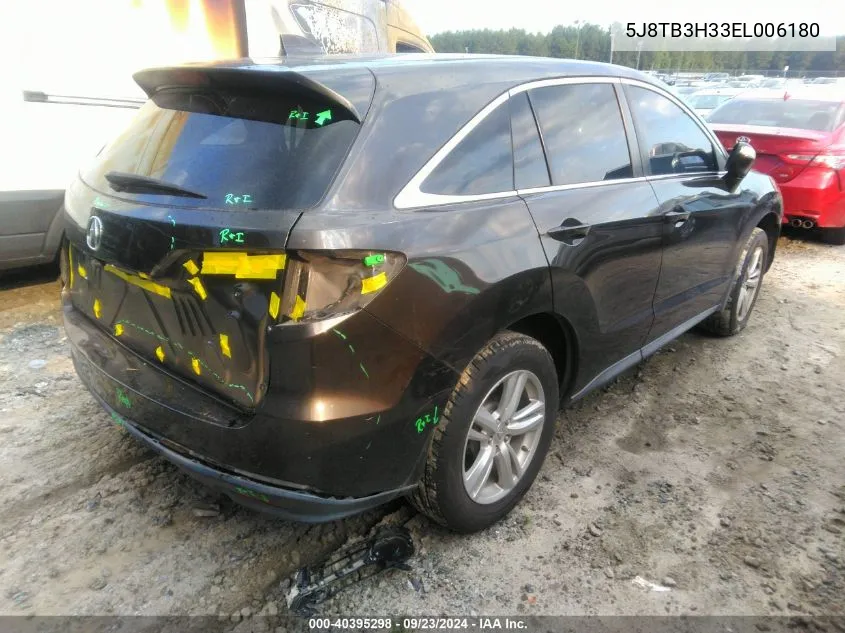 2014 Acura Rdx VIN: 5J8TB3H33EL006180 Lot: 40395298