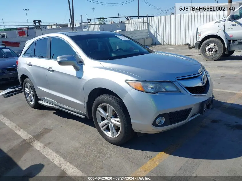 2014 Acura Rdx VIN: 5J8TB4H55EL002140 Lot: 40423620