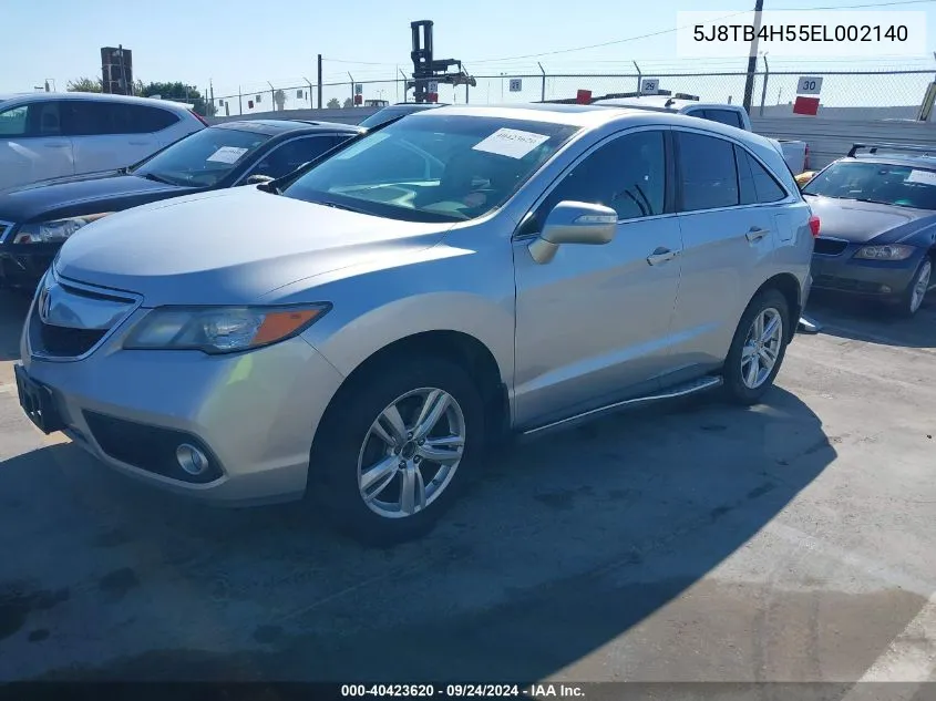 2014 Acura Rdx VIN: 5J8TB4H55EL002140 Lot: 40423620