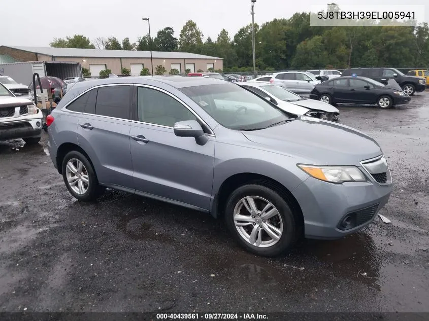 2014 Acura Rdx VIN: 5J8TB3H39EL005941 Lot: 40439561