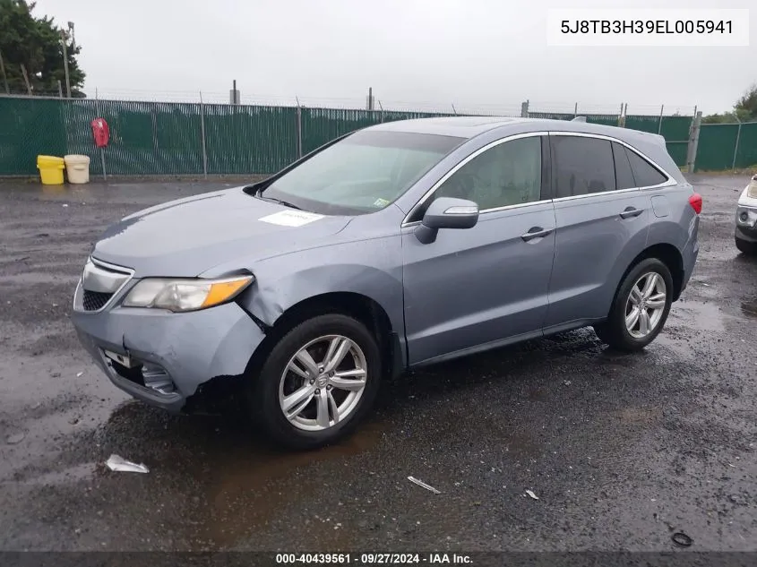 2014 Acura Rdx VIN: 5J8TB3H39EL005941 Lot: 40439561