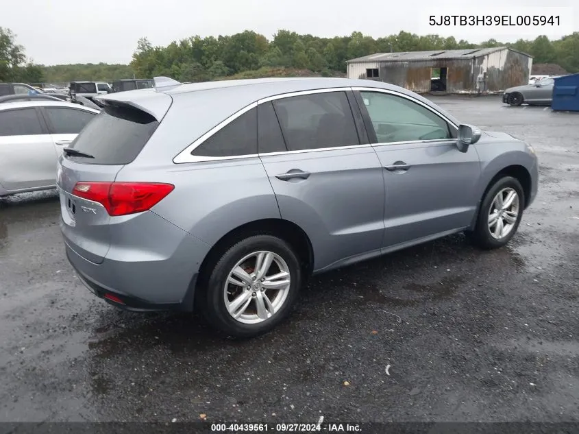 2014 Acura Rdx VIN: 5J8TB3H39EL005941 Lot: 40439561