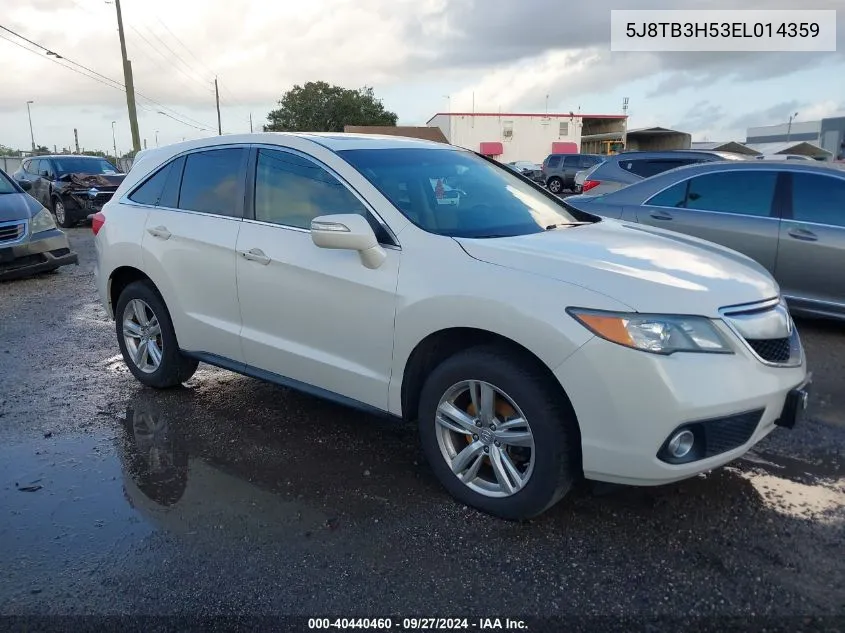 2014 Acura Rdx Technology VIN: 5J8TB3H53EL014359 Lot: 40440460