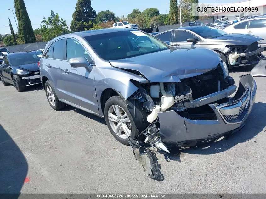 2014 Acura Rdx VIN: 5J8TB3H30EL005939 Lot: 40453726