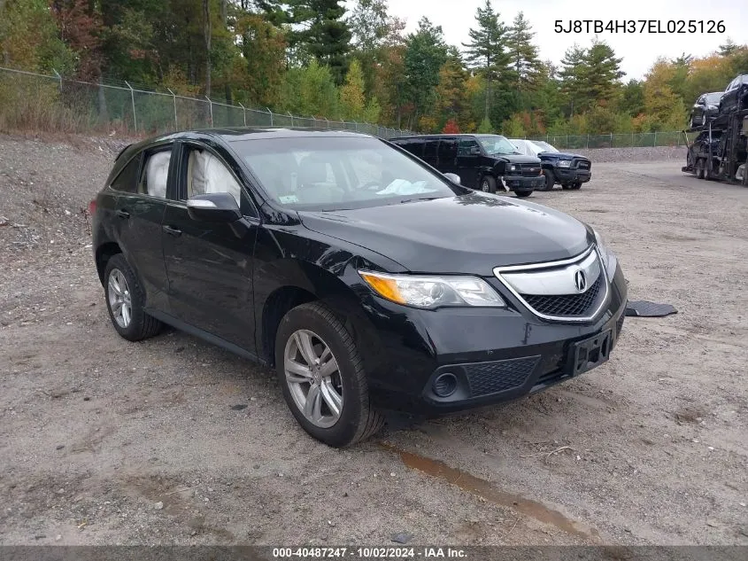 2014 Acura Rdx VIN: 5J8TB4H37EL025126 Lot: 40487247