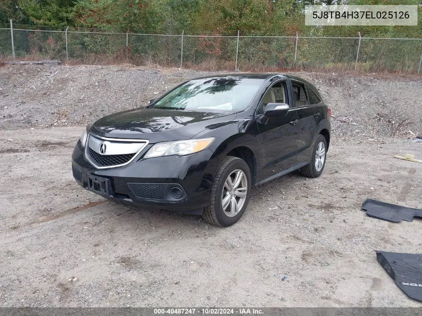 2014 Acura Rdx VIN: 5J8TB4H37EL025126 Lot: 40487247