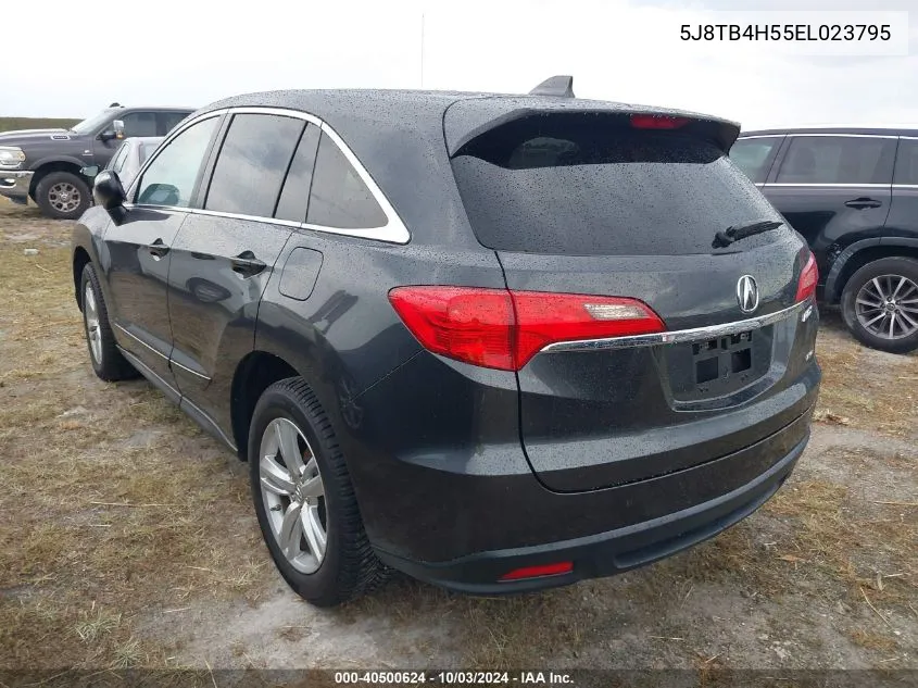 2014 Acura Rdx VIN: 5J8TB4H55EL023795 Lot: 40500624