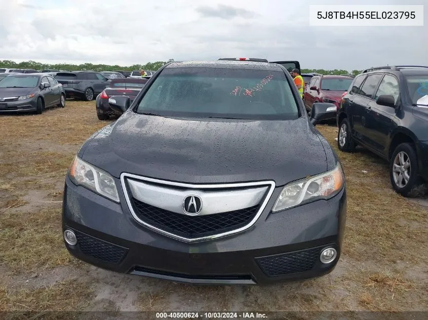 2014 Acura Rdx VIN: 5J8TB4H55EL023795 Lot: 40500624