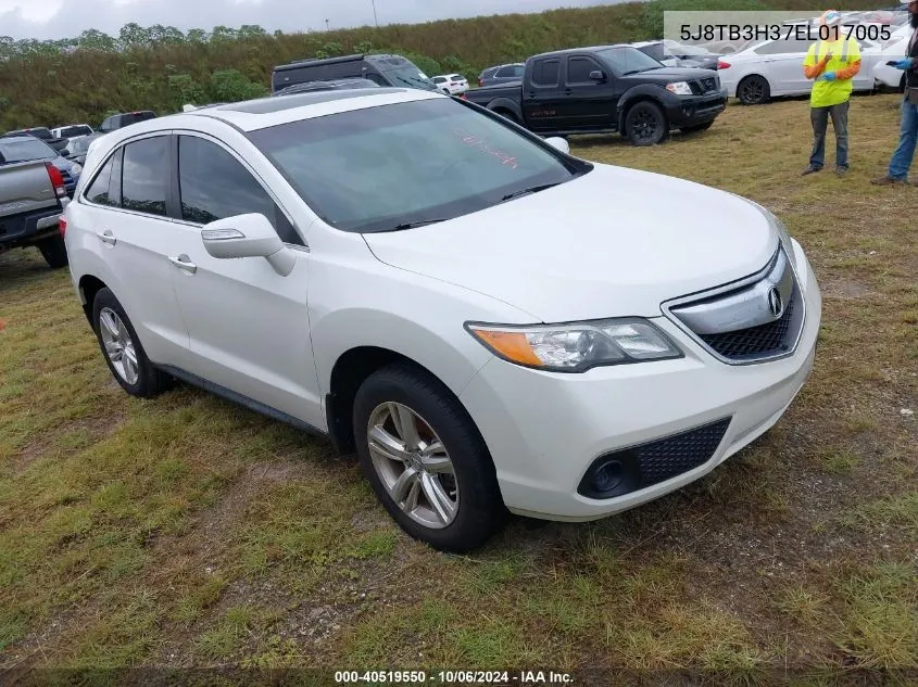 2014 Acura Rdx VIN: 5J8TB3H37EL017005 Lot: 40519550