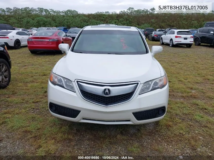 2014 Acura Rdx VIN: 5J8TB3H37EL017005 Lot: 40519550