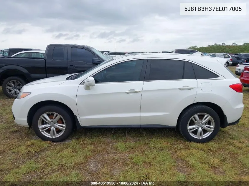 2014 Acura Rdx VIN: 5J8TB3H37EL017005 Lot: 40519550