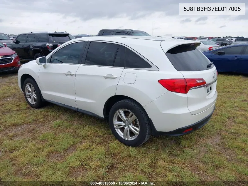 2014 Acura Rdx VIN: 5J8TB3H37EL017005 Lot: 40519550