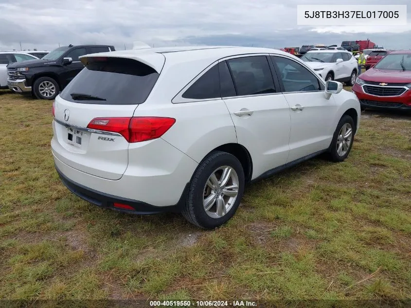 2014 Acura Rdx VIN: 5J8TB3H37EL017005 Lot: 40519550