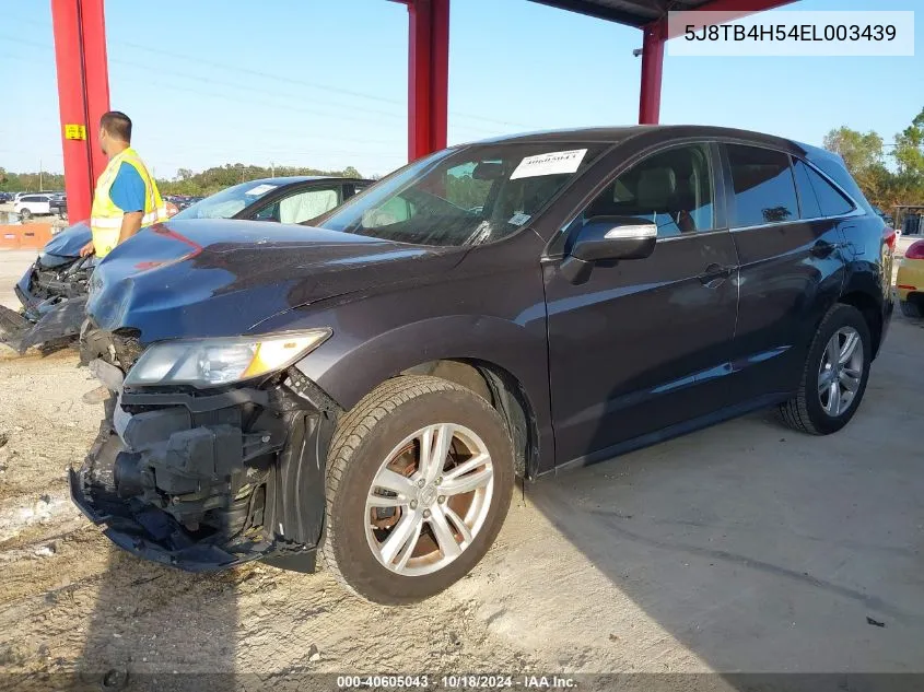 2014 Acura Rdx VIN: 5J8TB4H54EL003439 Lot: 40605043