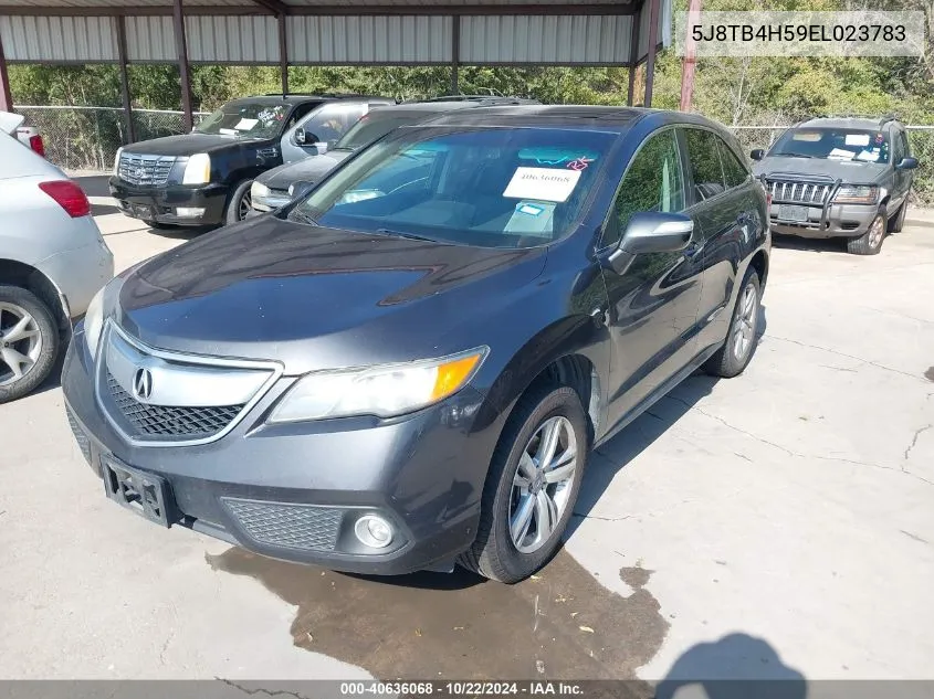 2014 Acura Rdx VIN: 5J8TB4H59EL023783 Lot: 40636068