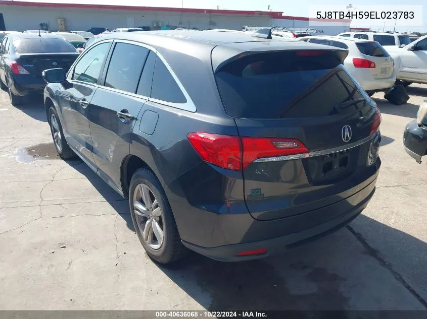 2014 Acura Rdx VIN: 5J8TB4H59EL023783 Lot: 40636068