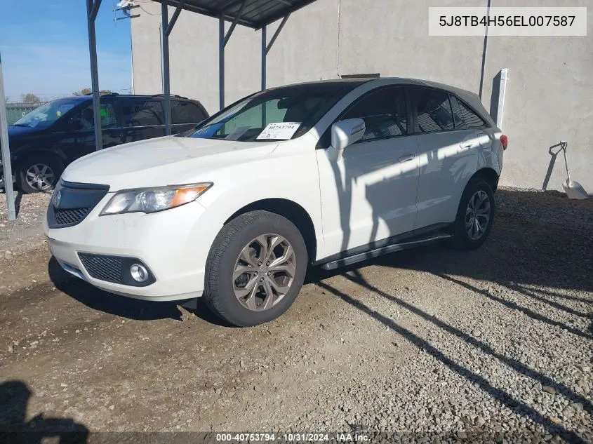 2014 Acura Rdx VIN: 5J8TB4H56EL007587 Lot: 40753794