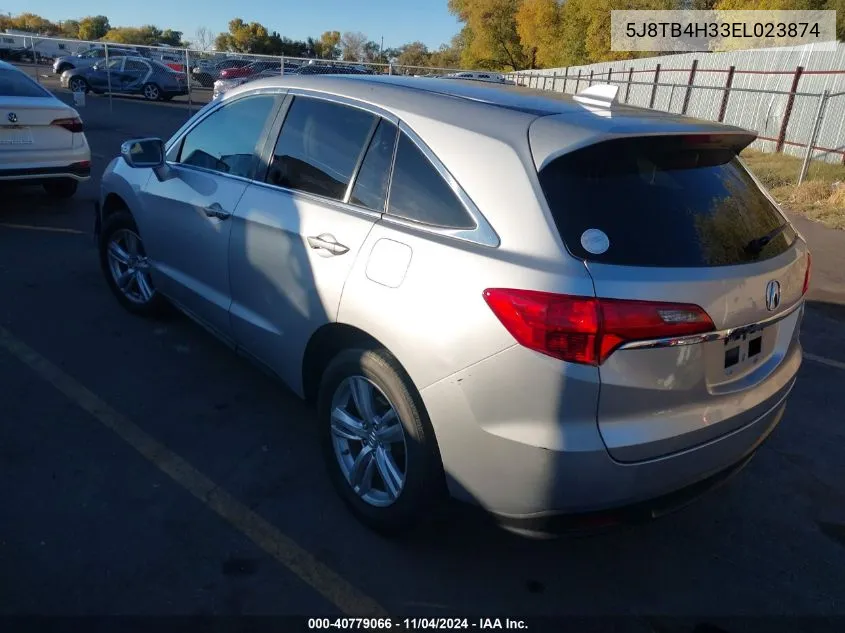 2014 Acura Rdx VIN: 5J8TB4H33EL023874 Lot: 40779066