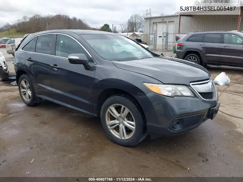 2014 Acura Rdx VIN: 5J8TB4H35EL005487 Lot: 40807768