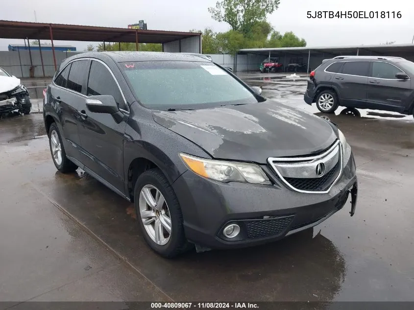 2014 Acura Rdx VIN: 5J8TB4H50EL018116 Lot: 40809067