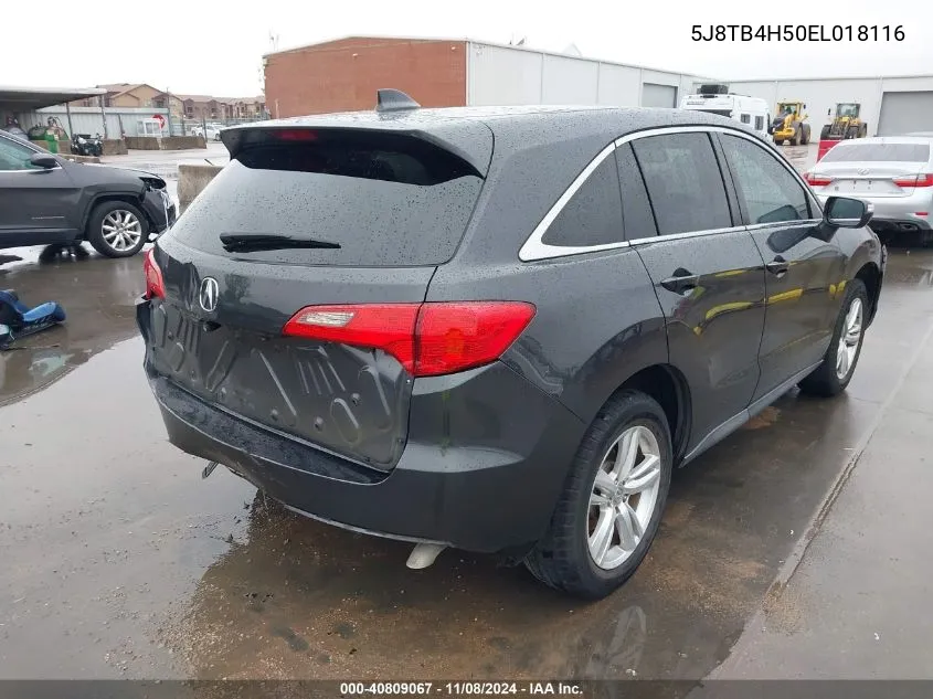 2014 Acura Rdx VIN: 5J8TB4H50EL018116 Lot: 40809067