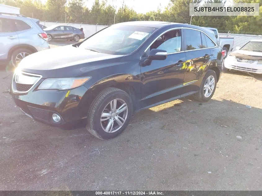 2014 Acura Rdx VIN: 5J8TB4H51EL008825 Lot: 40817117