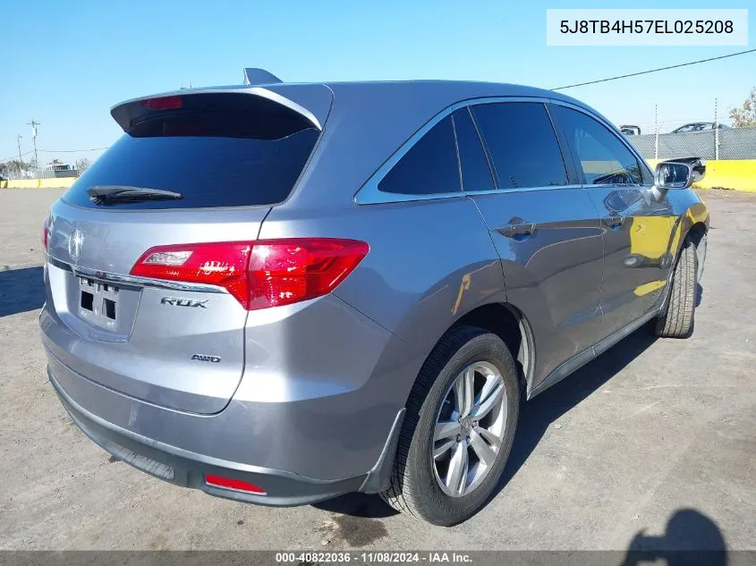 2014 Acura Rdx VIN: 5J8TB4H57EL025208 Lot: 40822036