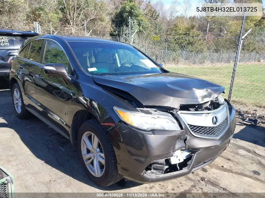 2014 Acura Rdx VIN: 5J8TB4H32EL013725 Lot: 40835028