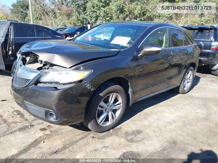 2014 Acura Rdx VIN: 5J8TB4H32EL013725 Lot: 40835028