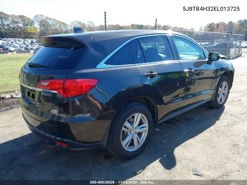 2014 Acura Rdx VIN: 5J8TB4H32EL013725 Lot: 40835028