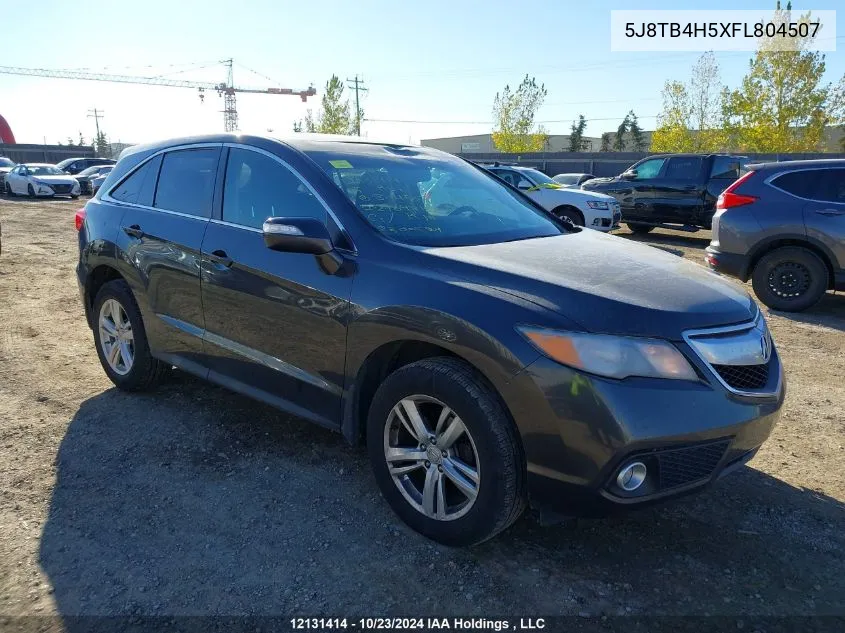 2015 Acura Rdx VIN: 5J8TB4H5XFL804507 Lot: 12131414