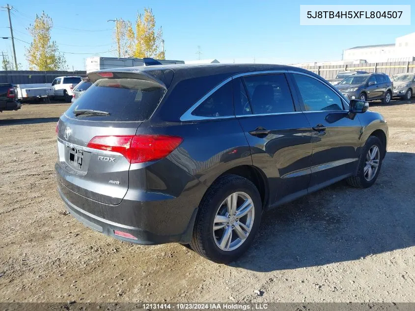 2015 Acura Rdx VIN: 5J8TB4H5XFL804507 Lot: 12131414