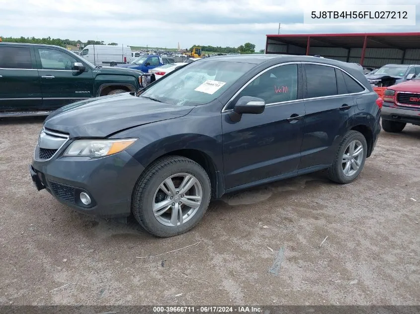 2015 Acura Rdx VIN: 5J8TB4H56FL027212 Lot: 39666711