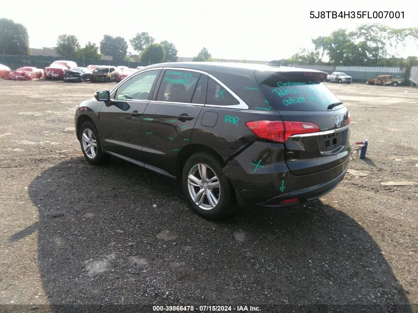 5J8TB4H35FL007001 2015 Acura Rdx