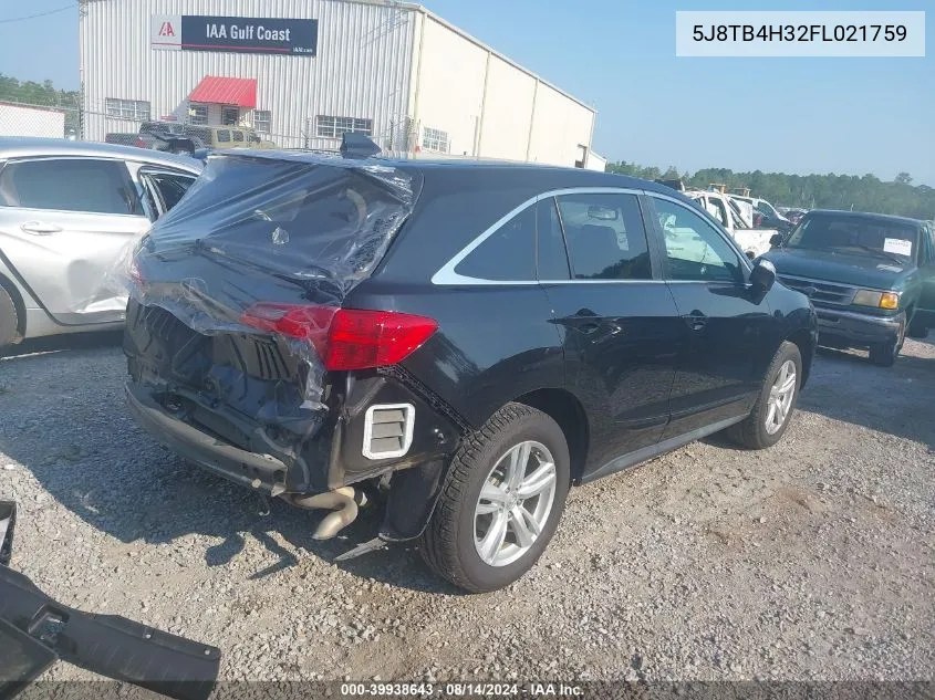 5J8TB4H32FL021759 2015 Acura Rdx