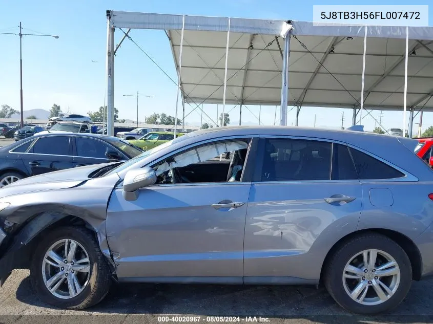 2015 Acura Rdx VIN: 5J8TB3H56FL007472 Lot: 40020967