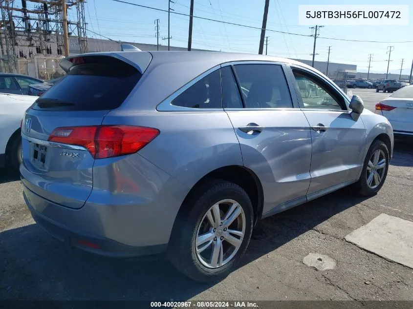 2015 Acura Rdx VIN: 5J8TB3H56FL007472 Lot: 40020967