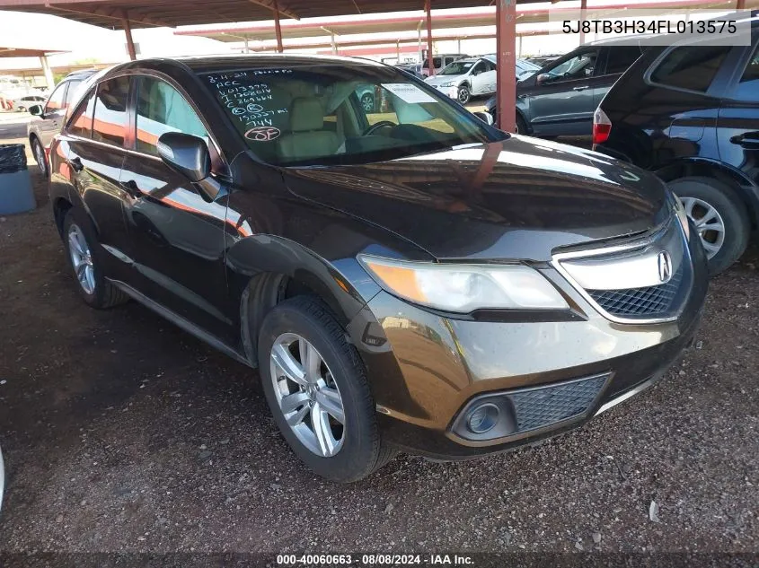 2015 Acura Rdx VIN: 5J8TB3H34FL013575 Lot: 40060663