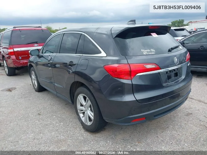 2015 Acura Rdx VIN: 5J8TB3H53FL009406 Lot: 40160082