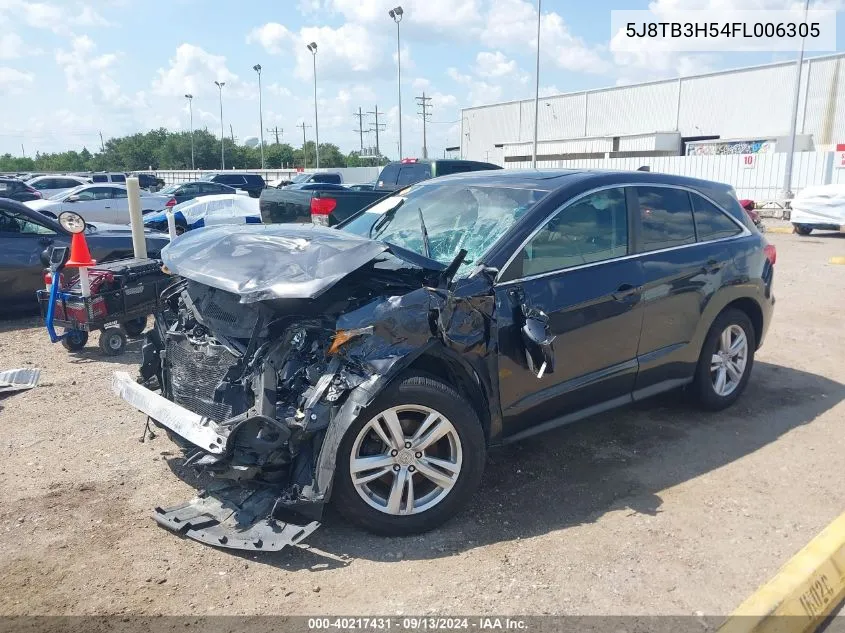 2015 Acura Rdx VIN: 5J8TB3H54FL006305 Lot: 40217431