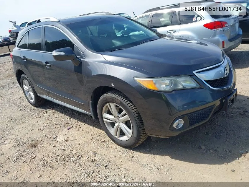 2015 Acura Rdx VIN: 5J8TB4H55FL001734 Lot: 40261462