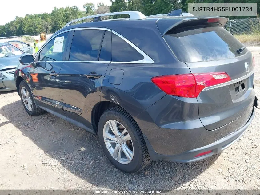 5J8TB4H55FL001734 2015 Acura Rdx