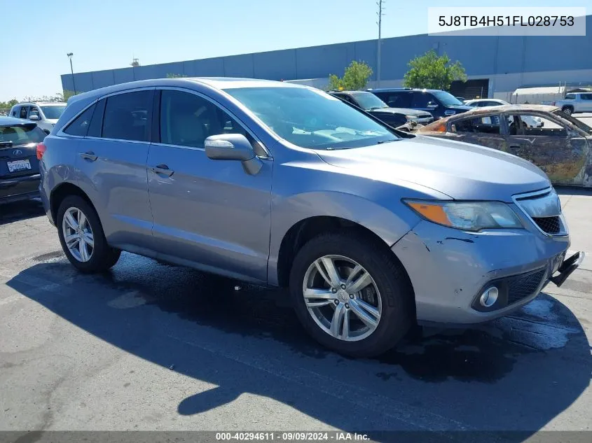 5J8TB4H51FL028753 2015 Acura Rdx