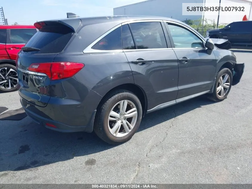 2015 Acura Rdx VIN: 5J8TB3H35FL007932 Lot: 40321834