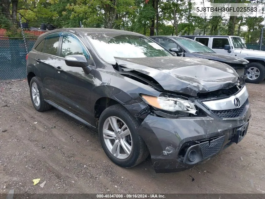 2015 Acura Rdx VIN: 5J8TB4H30FL025583 Lot: 40347008