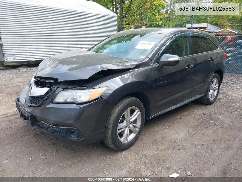 2015 Acura Rdx VIN: 5J8TB4H30FL025583 Lot: 40347008