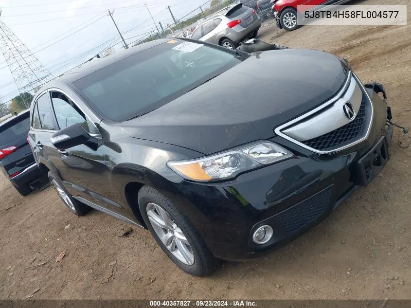 2015 Acura Rdx VIN: 5J8TB4H58FL004577 Lot: 40357827